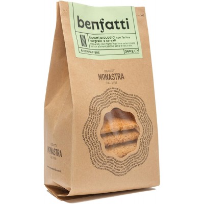 Biscuits Benfatti avec farine complète et céréales biologiques
