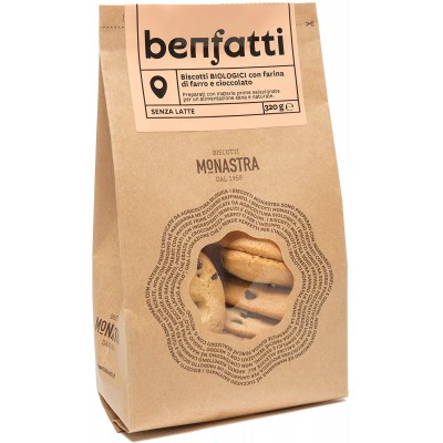 Benfatti biscuits with spelled flour and organic chocolate