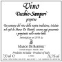 Back Label of Vecchio Samperi by De Bartoli